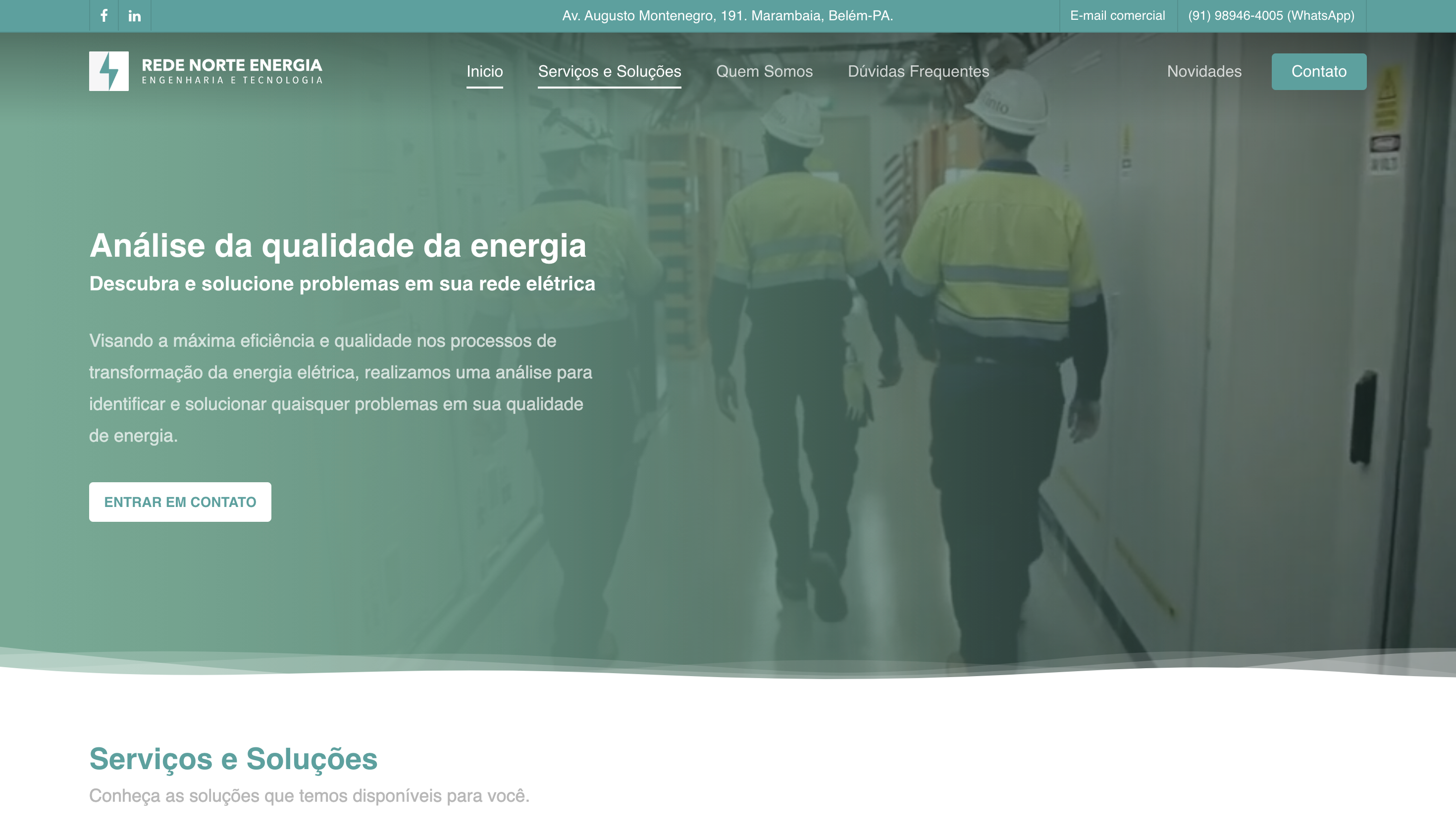 Proporcionamos uma presença online sólida com a criação de um website atraente e a gestão estratégica das redes sociais. O nosso objetivo era posicionar a Rede Norte Energia como um líder nacional neste campo.