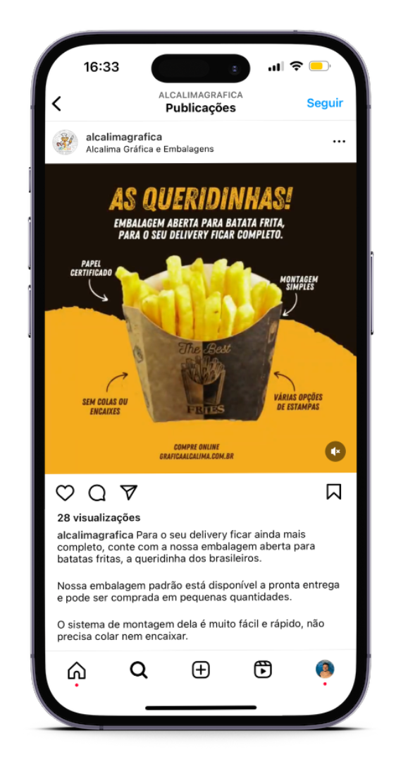 Gráfica Alcalima Embalagens para Delivery Gestão de Mídias Sociais e Tráfego Pago