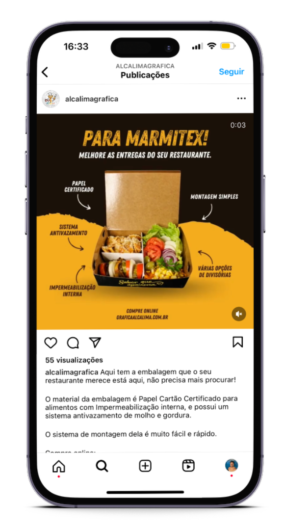 Gráfica Alcalima Embalagens para Delivery Gestão de Mídias Sociais e Tráfego Pago