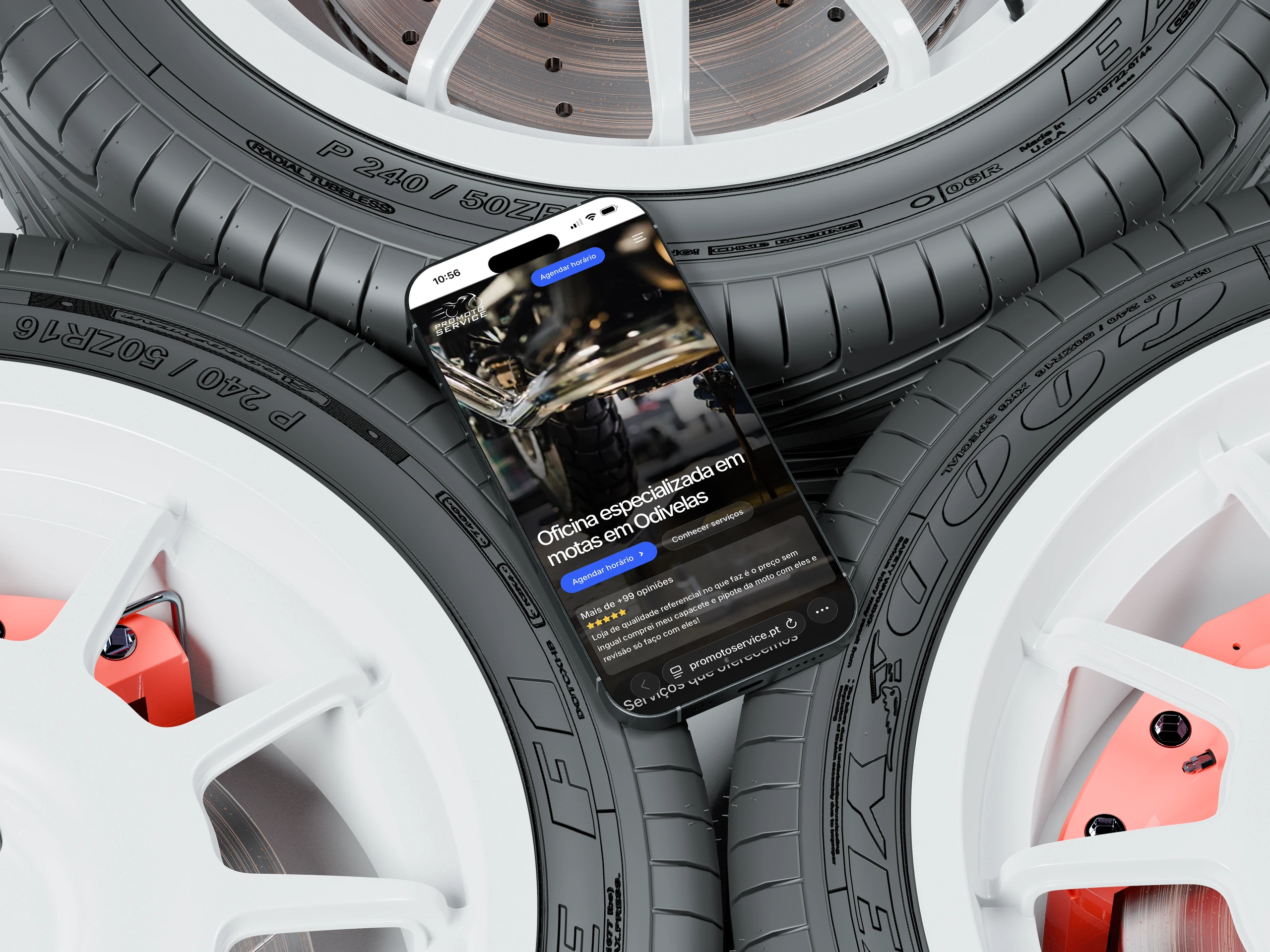 Design UI/UX moderno per servizi automotive