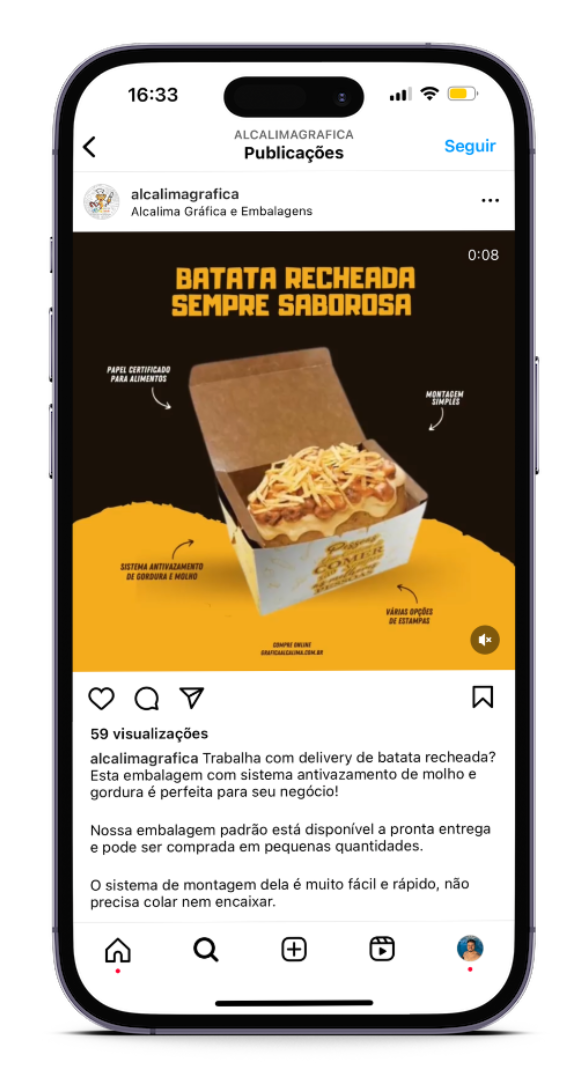 Potenciamos la presencia online de Gráfica Alcalima con estrategias de redes sociales y tráfico pago para destacar sus embalajes delivery de alta calidad.