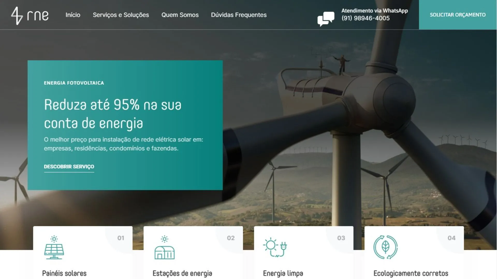Renovación completa sitio web Rede Norte Energia UI UX Design Diseño Sitio Web Marketing Digital