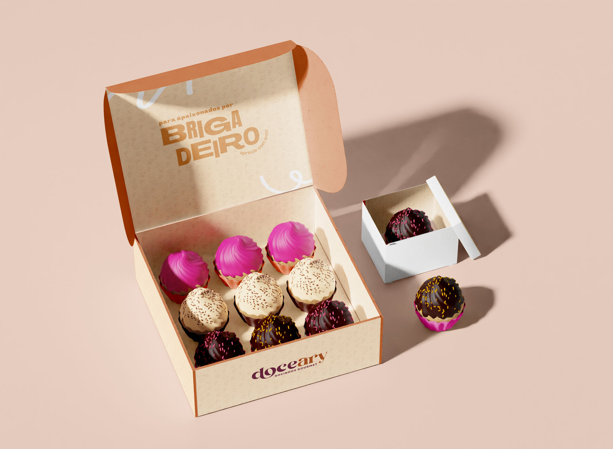 El proyecto para Doceary consistió en el diseño y desarrollo de embalajes personalizados para una variedad de productos de repostería